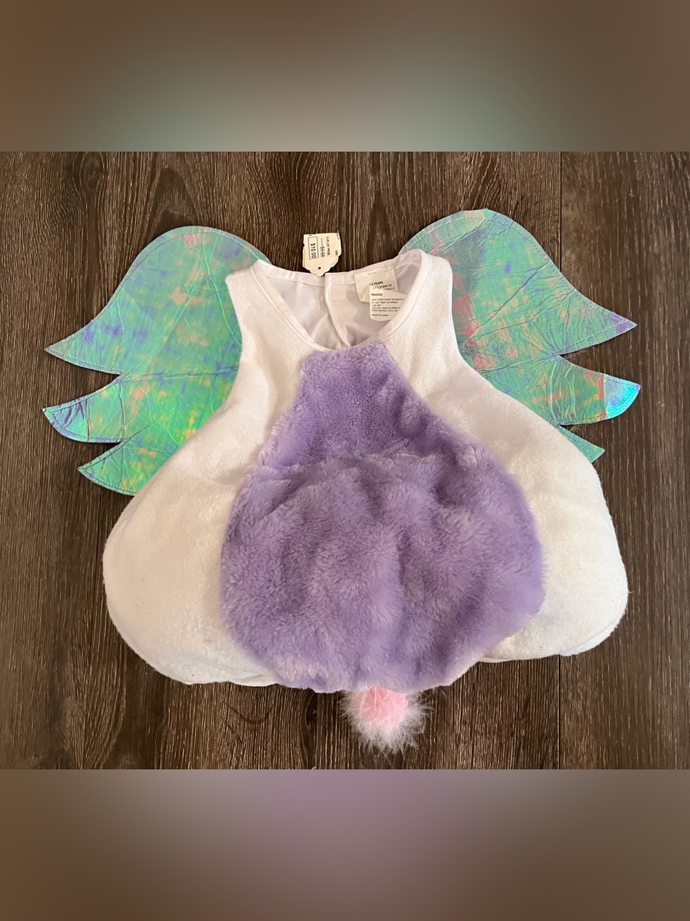 Costume for toddler Iridescent Unicorn vest sweater 1-2 year old size